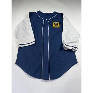 Vintage Michigan Wolverines Baseball Jersey 3/4 Sleeve Size Medium